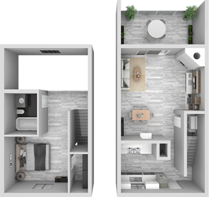A1 - One Bedroom / One Bath - 775 Sq. Ft.*